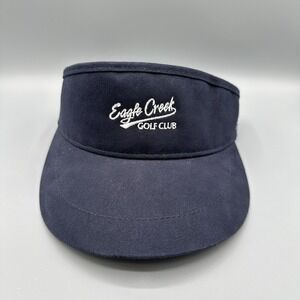 Eagle Creek Golf Club Hat Visor Navy Blue Adidas Adjustable Stretch Cap Adult